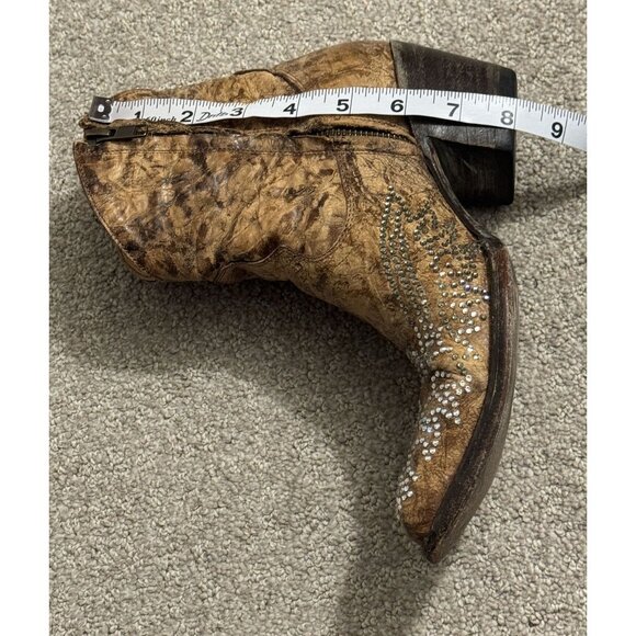 Size 7.5 Old Gringo Eagle Swarovski Crystals Snip Toe Ankle Cowboy Cowgirl Boots - Picture 14 of 14